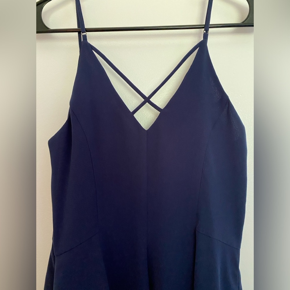 Navy blue mini formal dress by Greylin